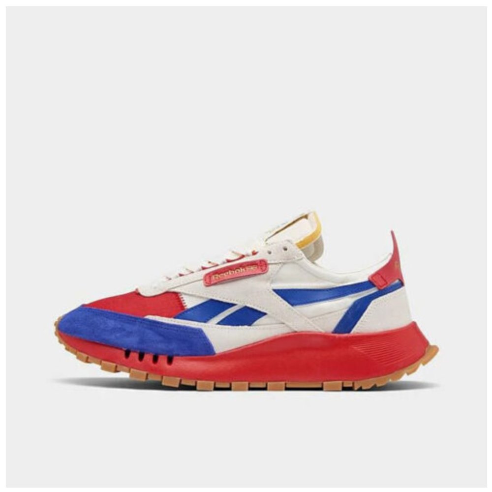 NWT Reebok CL Legacy Classic GW8703‎ Chalk/Red/Blue/Gold Men's Running Shoes - Picture 2 of 7